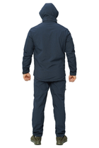 Костюм чоловічий універсальний Soft shel куртка куртка штани на флісі темно синій меланж 48 водонепроникний захист від вітру з флісовою утепленою підкладкою - зображення 2
