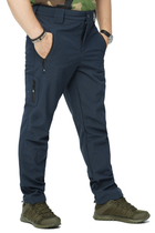 Костюм мужской демисеонный Soft shel на флисе темно синий меланж 46 брюки куртка с капюшоном воддонепроницаемый и ветронепродуваемый защита от непогоды - изображение 6