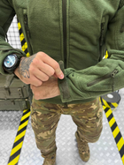 Тактическая флисовая кофта с капюшоном хаки размер L - изображение 4