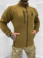 Тактическая мужская флисовая кофта "Штурмовая бригада" койот размер M - изображение 1