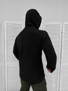 Мужская черная флисовая кофта с капюшоном размер L - изображение 4
