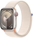 Smartwatch Apple Watch Series 9 GPS + Cellular 41mm Starlight Aluminium Case with Starlight Sport Loop (MRHQ3) - obraz 1