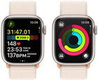 Smartwatch Apple Watch Series 9 GPS + Cellular 41mm Starlight Aluminium Case with Starlight Sport Loop (MRHQ3) - obraz 8