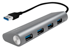 Hub USB Logilink USB 3.0 4 w 1 (4052792048629) - obraz 1