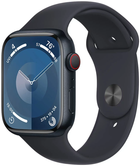 Смарт-годинник Apple Watch Series 9 GPS + Cellular 45mm Midnight Aluminium Case with Midnight Sport Band - S/M (MRMC3) - зображення 1
