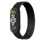 Ремінець для Xiaomi Mi Band 7/6/5/4, Braided Solo Loop, чорний, розмір M, нейлоновий плетений браслет, еластичний змінний ремінець для фітнес-трекера з надійним кріпленням, ArmorStandart (ARM58769)