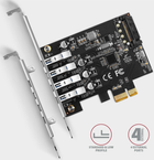 Karta rozszerzeń Axagon PCI-Express 4 USB 3.2 (PCEU-43RS) - obraz 3