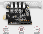 Karta rozszerzeń Axagon PCI-Express 4 USB 3.2 (PCEU-43RS) - obraz 4