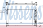 Радіатор MB C W 203(00-)C 160(+)[OE 203 500 03 03] Nissens (62786A)