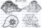 Водяний насос A4/A5/A6/A8/Q7/VW TOUAREG 2.4/2.7/3.0/3.2/4.2 TDI/FSI 03- Dolz (A213)