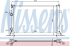 Радіатор FT STILO(01-)1.8 i 16V(+)[OE 46745809] Nissens (61885A)