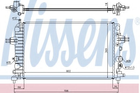 Радіатор OP ASTRA H(04-)1.6 i(+)[OE 1300 266] Nissens (63028A)