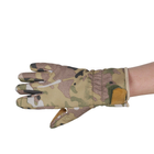 Тактические штурмовые зимние перчатки для ВСУ Softshell мультикам S - изображение 5