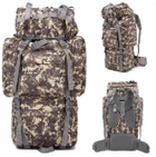 Армейский туристический рюкзак с подсумками на 70 л, 65х16х35 см, пиксель 8147 - изображение 2