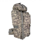 Армейский туристический рюкзак с подсумками на 70 л, 65х16х35 см, пиксель 8147 - изображение 3