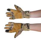 Тактичні штурмові зимові рукавиці для ЗСУ Softshell мультикам М - зображення 2