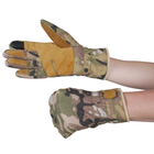 Тактичні штурмові зимові рукавиці для ЗСУ Softshell мультикам М - зображення 3
