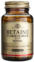 Дієтична добавка Solgar Betaine Hydrochloride 100 таблеток (0033984002401) - зображення 1