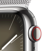 Смарт-годинник Apple Watch Series 9 GPS + Cellular 41mm Silver Stainless Steel Case with Silver Milanese Loop (MRJ43) - зображення 3