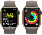 Смарт-годинник Apple Watch Series 9 GPS + Cellular 41mm Gold Stainless Steel Case with Clay Sport Band - M/L (MRJ63) - зображення 7