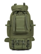Великий тактичний рюкзак 100л Tacal-A4 з дадотковим підсумком. Колір Хакі. - зображення 2