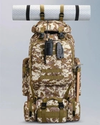 Великий тактичний рейдовий рюкзак 100л Tacal-A4 з додатковим підсумком. Колір піксель. - зображення 2