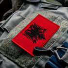 Набор шевронов 2 шт на липучке Флаг Албании, вышитый патч нашивка 5х8 см - изображение 2