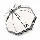Парасолька-тростина жіноча механічна Fulton L042 Birdcage-2 Houndstooth Borde (Гусяча лапка)