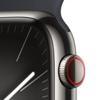 Смарт-годинник Apple Watch Series 9 GPS + Cellular 45mm Graphite Stainless Steel Case with Midnight Sport Band - M/L (MRMW3) - зображення 3