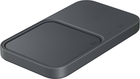 Бездротова зарядка Samsung Super Fast Wireless Charger Duo Pad 15W Dark Gray (EP-P5400BBEGEU) - зображення 2
