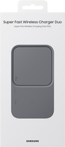 Бездротова зарядка Samsung Super Fast Wireless Charger Duo Pad 15W Dark Gray (EP-P5400BBEGEU) - зображення 6
