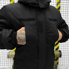 Чоловіча зимова Куртка з капюшоном / Уплений Бушлат на флісі чорний розмір XXL - зображення 2