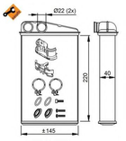 Радиатор печки NRF (54272)