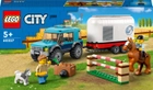 Zestaw klocków LEGO City Przyczepa do przewozu koni 196 elementów (60327)