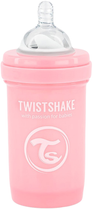 Butelka do karmienia antykolkowa Twistshake z silikonowym smoczkiem 180 ml różowa (7350083122490) - obraz 3