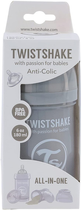 Пляшка для годування антиколікова Twistshake із силіконовою соскою 180 мл сіра (7350083122544) - зображення 6