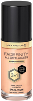 Podkład w płynie Max Factor Facefinity All Day Flawless 3 w 1 45 Warm Almond 30 ml (3616303999353) - obraz 1