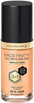 Тональна основа рідка Max Factor Facefinity All Day Flawless 3 w 1 W70 Warm Sand 30 мл (3616303999391) - зображення 1