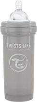 Пляшка для годування антиколікова Twistshake із силіконовою соскою 260 мл сіра (7350083122605) - зображення 3