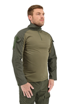 Рубашка тактическая c воротником-стойкой убакс Warrior Wear SA-18 Зеленая S - изображение 4