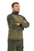 Рубашка тактическая c воротником-стойкой убакс Warrior Wear SA-18 Зеленая L - изображение 5