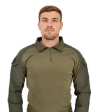 Рубашка тактическая c воротником-стойкой убакс Warrior Wear SA-18 Зеленая L - изображение 7