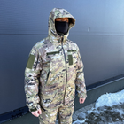 Водонепроницаемая Куртка пиксель мужская тактическая Soft shell демисезонная (на молнии с капюшоном) XL - изображение 13