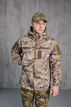 Куртка мужская Водонепроницаемая тактическая Soft shell мультикам (на молнии с капюшоном) Мультикам 2XL - изображение 1