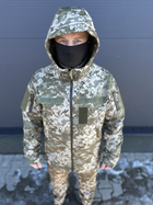 Водонепроницаемая Куртка Пиксель мужская тактическая Soft shell демисезонная (на молнии с капюшоном) 3XL - изображение 6