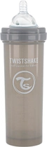Пляшка для годування антиколікова Twistshake із силіконовою соскою 330 мл сіра (7350083122667) - зображення 3