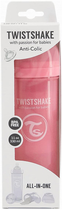 Butelka do karmienia antykolkowa Twistshake z silikonowym smoczkiem 330 ml różowa (7350083122612) - obraz 5