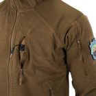 Кофта Alpha Hoodie Tactical Jacket - Grid Fleece Helikon-Tex Coyote XL - изображение 8