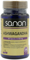 Дієтична добавка Sanon Ashwagandha De 600 мг 60 капсул (8436556087363) - зображення 1