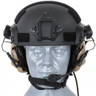 Навушники тактичні активні Earmor EM-M32H-Mod3-CB for Helmet-Mount Coyote Brown - зображення 6